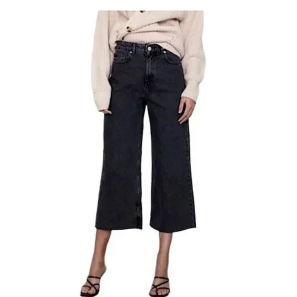 Zara denim culotte jeans 4 New - Picture 16 of 16